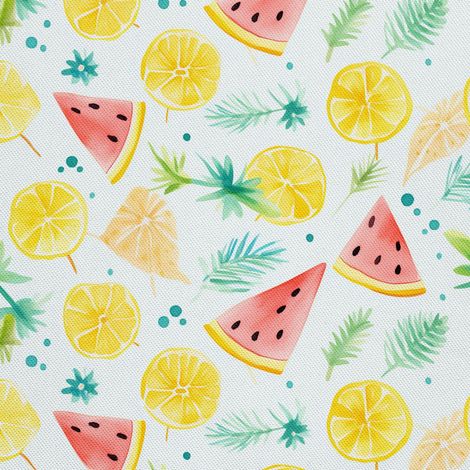 Tela Oxford decorativa para exteriores - Limones, Sandías - DX2279 (1/5)