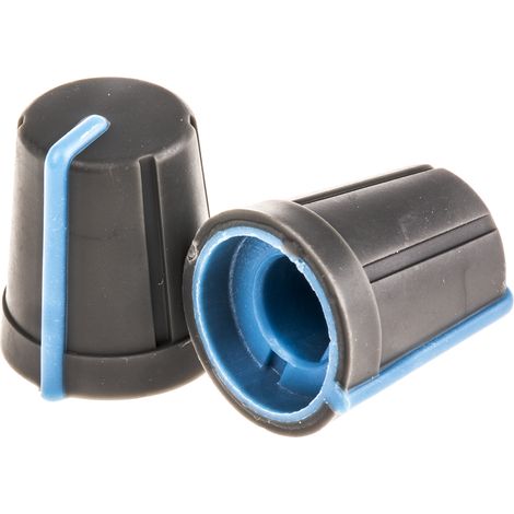 Bouton de potentiomètre RS PRO, Axe de 6.4mm, Diamètre de 13mm, Enfichable