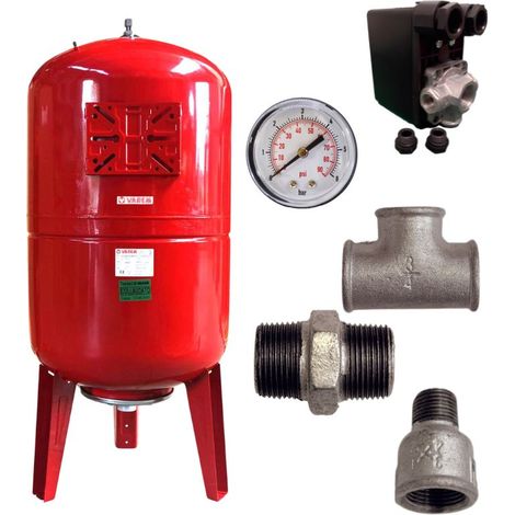 Réservoir à vessie vertical 300L – Pression maximale 10 bars – Manomètre intégré pour gestion précise de l'eau – Installation simplifiée – LBP (1/5)