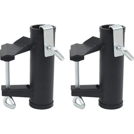 Clips de fixation pour pare-soleil de balcon, 2 pièces, 25-38 mm, acier (1/2)
