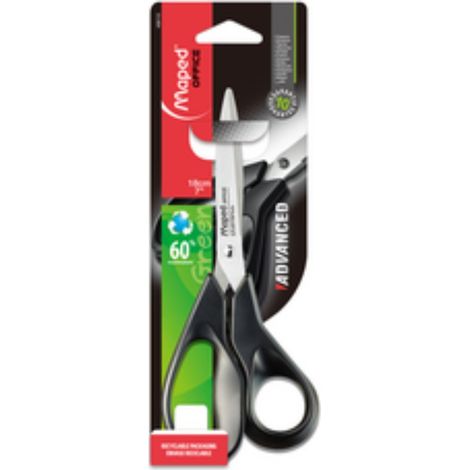 Maped Forbici Advanced Green Asimmetriche Ergonomiche 21 Cm Acciaio Inossidabile (1/4)