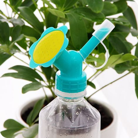 Bouchon d'Arrosage Double pour Bouteille en Plastique - Adaptateur pour Plantes et Fleurs (1/5)