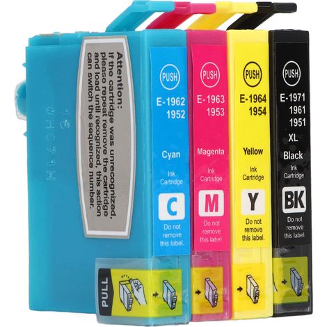 Cartouche d'encre 4 couleurs - Noir Cyan Magenta Jaune - Compatible imprimante jet d'encre Expression (1/5)