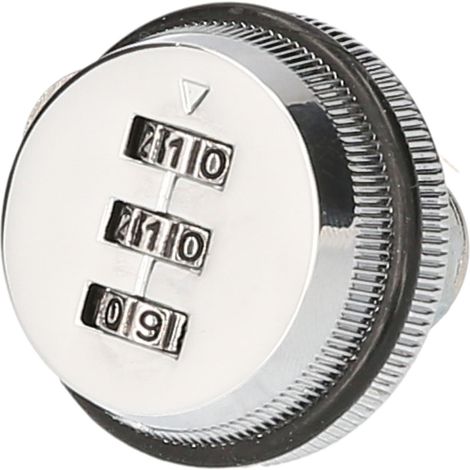 XT20 Kombinationsschloss aus Zinklegierung, 3-stelliger Zahlencode, Drehriegel-Sicherheitsschloss für Schränke, Schubladen, Kommoden, Kleiderschränke und Boxen (1/2)