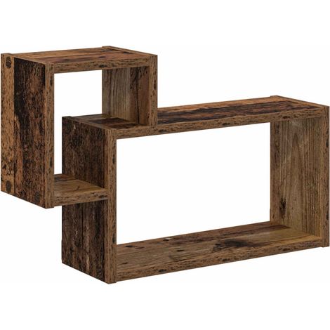 Étagère Murale Montage mural Bois ancien 55 x 15 x 35 cm vidaXL (1/5)