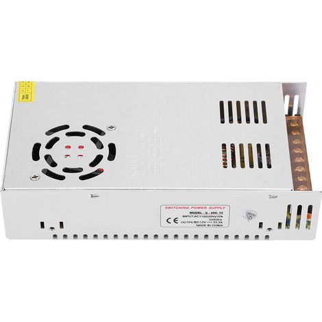 Adaptateur secteur à découpage DC12V en alliage d'aluminium pour barre lumineuse LED, imprimante 3D (S-400-12 (12v 33a 400W) AC110/220V±15%) (1/5)