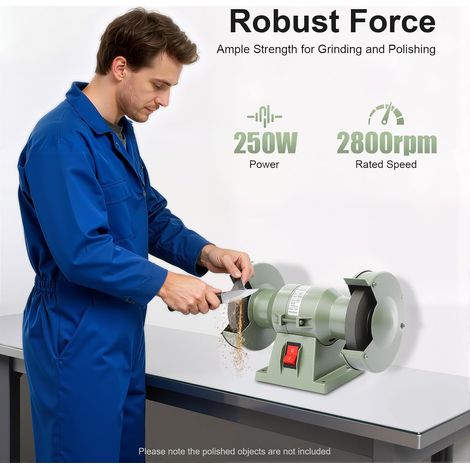 250w machine de polissage d'affilage, machine de polissage ménager, machine de polissage de bureau 2800rpm 125mm