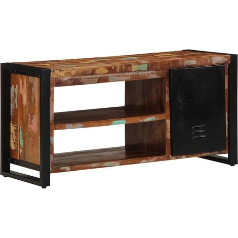 Schuhbank Mehrfarbig 100 x 40 x 50 cm Massivholz Altholz