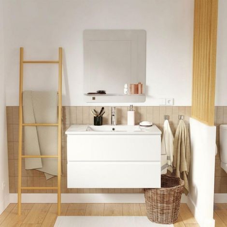 SORRENTO Waschtisch hängend 80cm Keramik-Becken