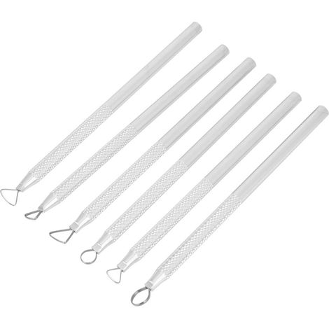 Lot de 6 Grattoirs de Sculpture en Alliage d'Aluminium pour Argile, Poterie et Céramique – Outils de Gravure et Modelage (1/5)