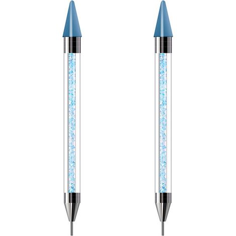 Stylo de Sélection de Strass - Double Embout Crayon et Pointe Acier Inoxydable - Outil pour Nail Art et Décoration Créative - 1 Pièce (1/5)