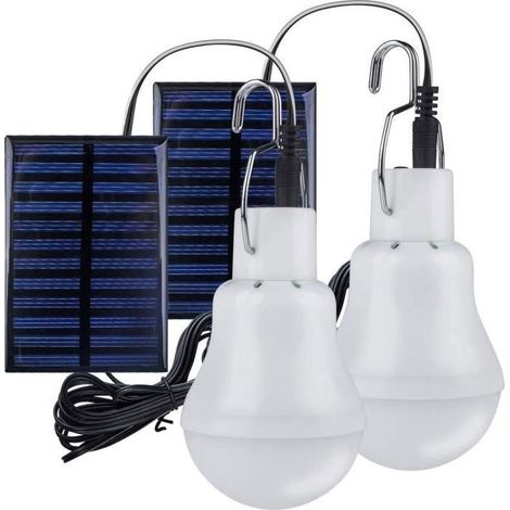 Online Store - 2 Lampe Camping Solaire Portable,Ampoule Solaire LED Lampe Urgence Solaire Lumière Jardin Lanterne Éclairage Solaire (1/4)