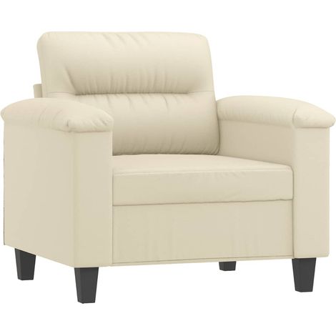 Fauteuil de Salon,Chaise,Fauteuil Crème 60 cm Similicuir CFW446213 (1/5)