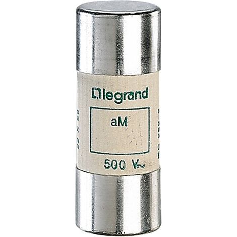 Cartouche industrielle cylindrique type aM 22x58mm sans percuteur 40A LEGRAND 015040 (1/3)