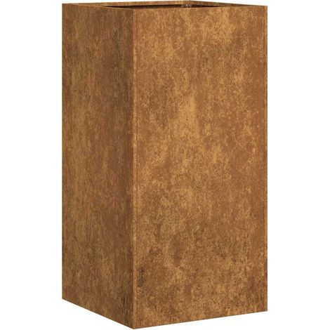 Jardinière,Bac à fleurs,Pot de fleurs rouillé 40x40x80 cm acier inoxydable CFW35936 (1/5)