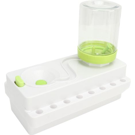 Pinceau nettoyeur en plastique avec tuyau de drainage pour salle de classe, extérieur, famille, blanc et vert (1/5)