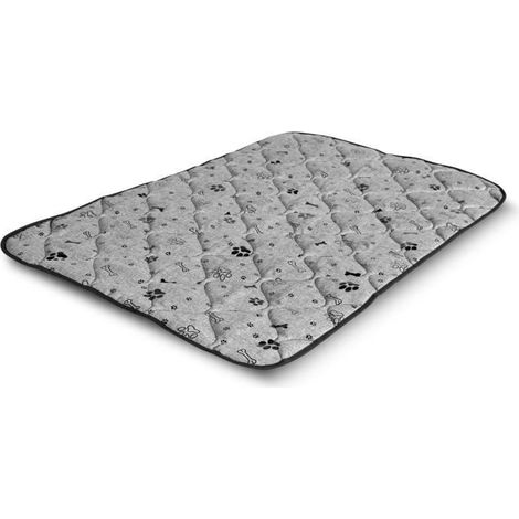 Tapis pour chien - AIO - Prestige matelas - Imperméable - 120x80 cm - Gris (1/4)