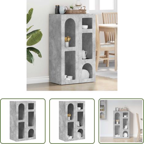 vidaXL Wohnzimmer Anrichte - Sideboard Beton Grau 59 x 35 x 100,5 cm Holzwerkstoff (1/5)