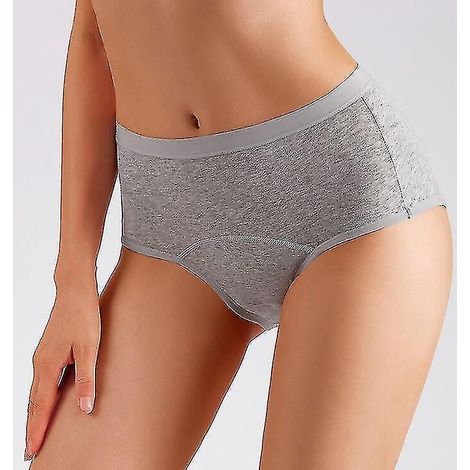 5er-Pack auslaufsichere Periodenunterwäsche aus Baumwolle für Damen – Größe M – Grau (1/5)