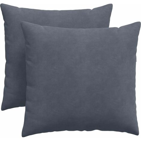 Maison Exclusive - Cojines de sofá 2 pcs Gris oscuro 45 x 45 cm T
