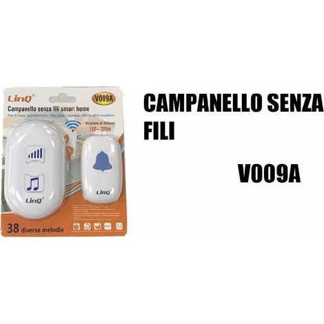 Linq - Campanello Senza Fili Con Ricevitore Smart Home 200-300 Metri Spazi Aperti V009a - (1/2)