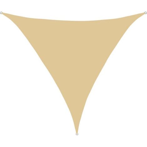 Voile d'ombrage triangulaire imperméable et anti-UV avec 3 cordes de fixation pour extérieur, terrasse, cour, jardin - 2 x 2 x 2 m (1/4)