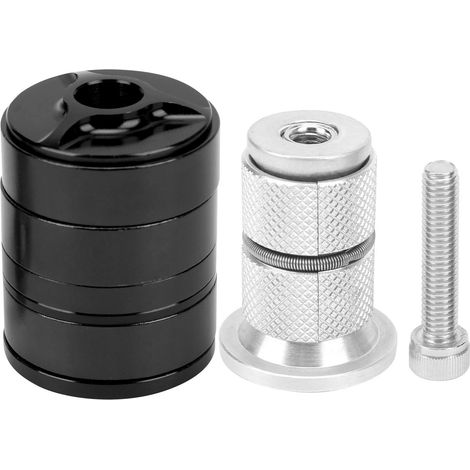 Satz mit 6 Lenkkopf-Distanzstücken aus Aluminiumlegierung für Mountainbikes, schwarz. (1/5)