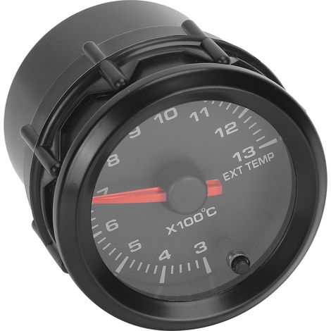 52-mm-Abgastemperaturthermometer, 300–1300 °C, 7 Farben, Hintergrundbeleuchtung, 10–15 V DC, 12-V-Kfz-Anschluss, mit Sonde (1/5)
