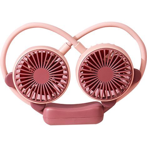 Ventilateur de cou portable pliable portable USB rechargeable main libre Mini ventilateur suspendu pour les voyages de bureau (1/5)
