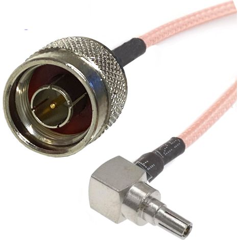 Cavo di collegamento con connettore CRC9 / connettore N RG316, 15 cm