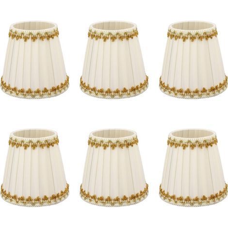 Abat-jour en forme de bougie, 6 pièces, Style moderne et Simple, décoration de la maison pour petite ampoule E14 (1/5)