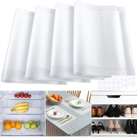 Lot de 8 tapis de protection, EVA alimentaire, antidérapant et étanche, découpable pour réfrigérateur et placard (1/5)