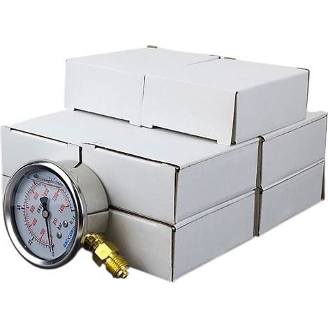 Manómetro radial de baja presión MG1-63, 600 bar, rosca de 1/4", paquete de 10 unidades. (1/5)