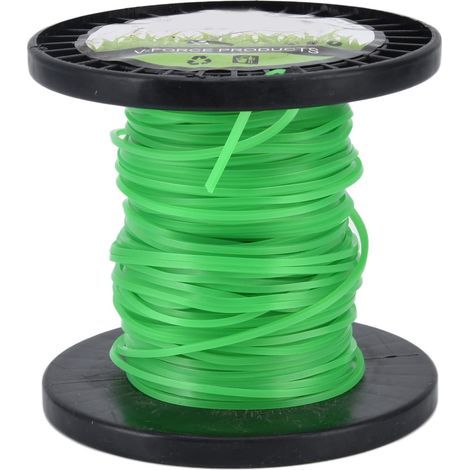 Ligne débroussailleuse forme beignet nylon – fil vert – modèle 1 – compatible plupart tondeuses (1/4)