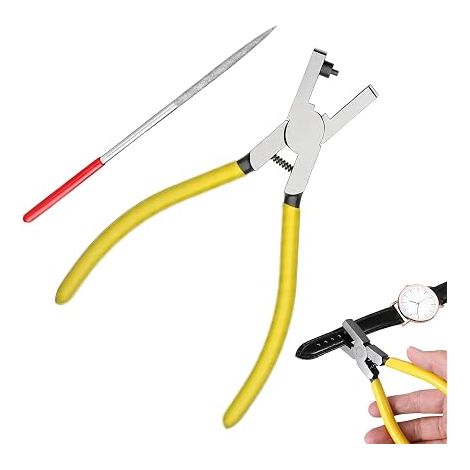 Pince Perforatrice Cuir 2mm pour Bracelet de Montre et Ceinture, Outil Emporte-Pièce de Précision avec Lime Ronde, pour Projets DIY, Chaussures, Sacs et Réparation de Montre (1/5)