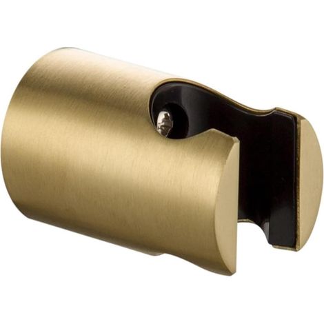 Support de pommeau de douche doré, support de douchette rond en laiton massif, support pour douchette de robinet de bidet, finition brossée (1/5)