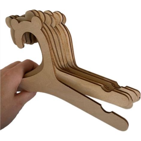 CCYKXA  30 Pieces Wooden Clothes Hangers, Natural Wood Hangers for Children's Nursery Decor (1/5)