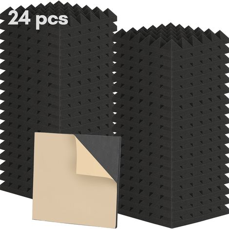 SWANEW 24pcs 30x30x5cm Studio Pannelli di Schiuma Acustica Trattamento di Isolamento Acustico Cuscino di Isolamento Acustico (1/5)