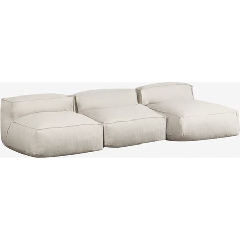 SKLUM 3-teiliges modulares Garten-Chaiselongue-Sofa Dojans Beige Semoline                                   (1/5)