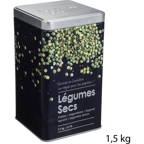 Caja para verduras 1,5kg black edition metal negro - 5five (1/3)