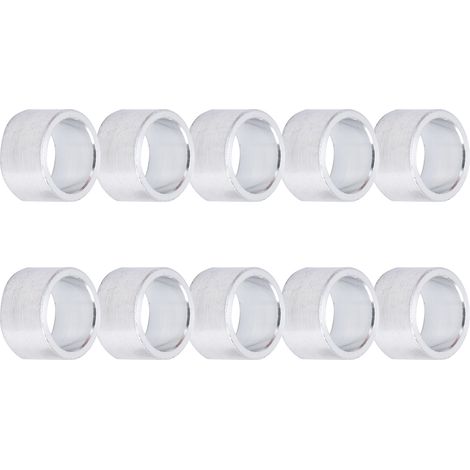 Lot de 10 entretoises rondes non filetées en alliage d'aluminium, diamètre extérieur 10 mm x 6 mm