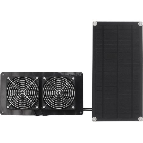Ventilateur d'extraction solaire professionnel 10W haute efficacité à double ventilateur pour serre, abri de jardin, grange ou poulailler
