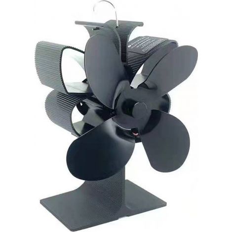 Ventilateur Poele à Bois, 4 pales Alimenté à la Chaleur Ventilateur à Poêle Ventilateur Cheminee, Ventilateur A (1/5)
