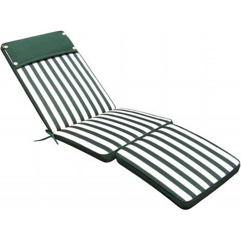 Cuscino lungo da esterno in poliestere sfoderabile 175x49 cm per lettino -  DarkOliveGreen
