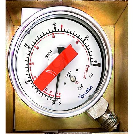 Baumer DRC100 Industrial Pressure Gauge 25 Bar Type 811.133.300/9700