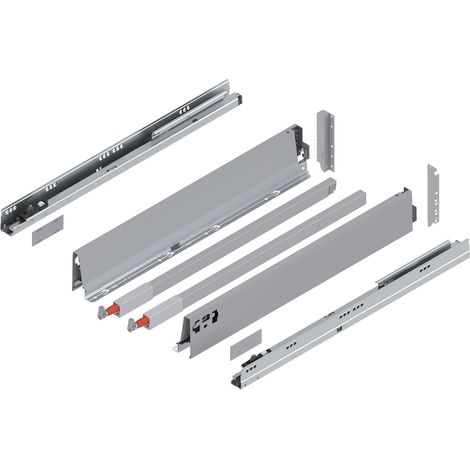 Blum Tandembox antaro D-Reling Schubladenschienen-Set 1 Paar, 30kg 550mm Vollauszug Blumotion, grau (1/5)