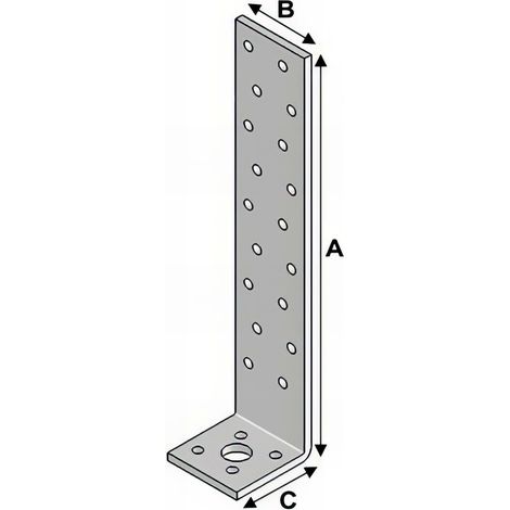 Equerre beton (H x L x l x ep) 200 x 40 x 40 x 2,0 mm - Fixtout