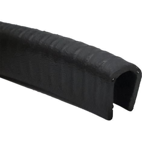 Klemprofiel zwart - PVC - 6 tot 8 mm (1/2)