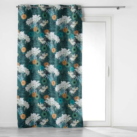 Homemaison – Rideau occultant 135 x 260 cm en microfibre – Impression Osaka – Occultation totale pour ambiance intime (1/6)
