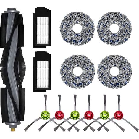Kit d'accessoires Rechange pour Ecovacs Deebot X1 Omni, X1 e Omni, X1 Turbo, T10 Turbo/Omni Robot Aspirateur, 1 Brosse, 2 Filtres, 6 Brosses Latérales, 4 Chiffons Serpillères (1/5)